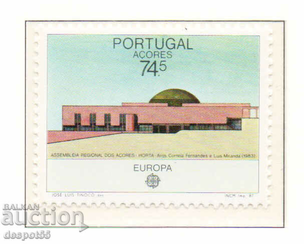 1987. Azores. Europe - Modern architecture.