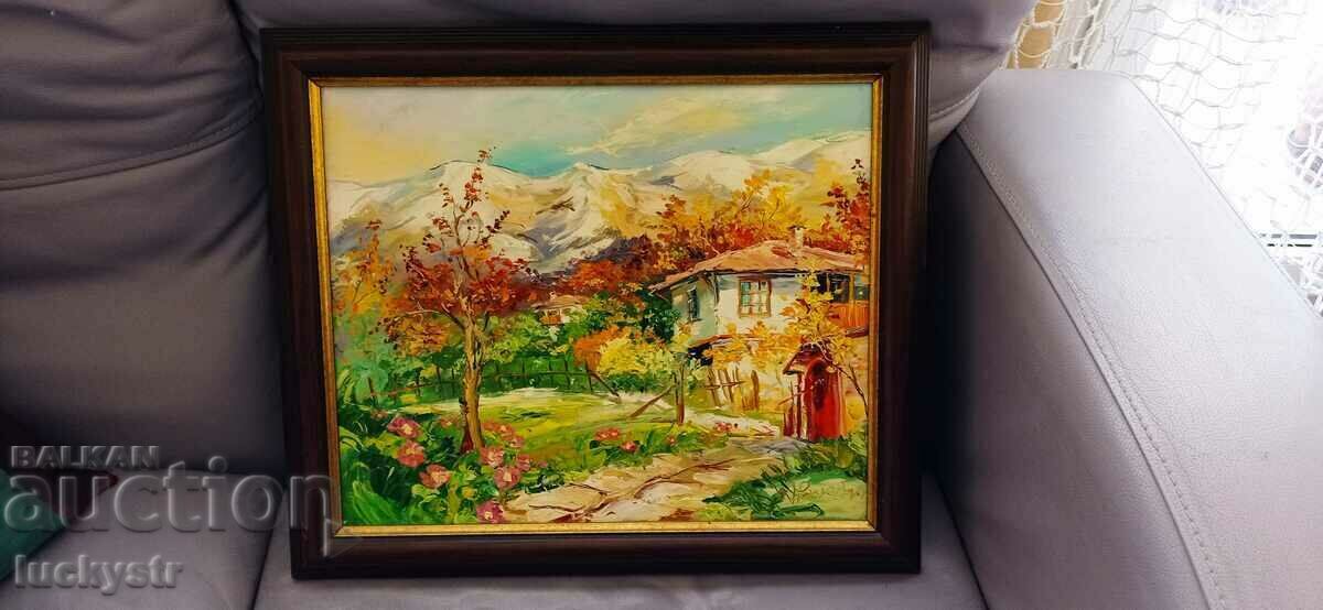 Pictura în ulei „Grădina” - Verginia Pascaleva cu preț € 110.00 | 215.14 BGN Pictura în ulei „Grădina” - Verginia Pascaleva cu preț € 110.00 | 215.14 BGN