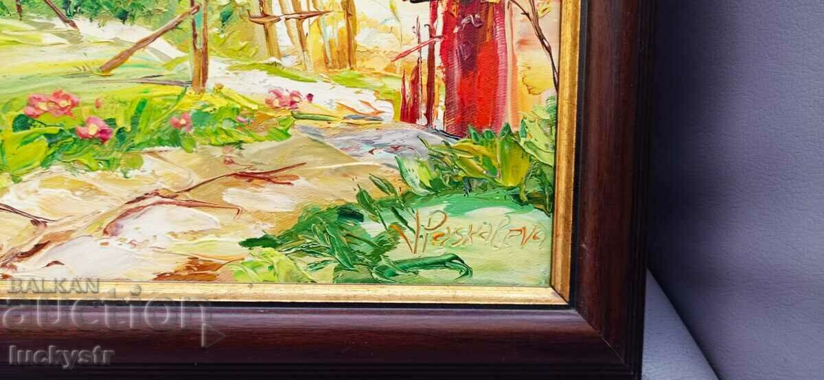 Auction Oil painting "Garden" - Verginia Pascaleva Auction Oil painting "Garden" - Verginia Pascaleva