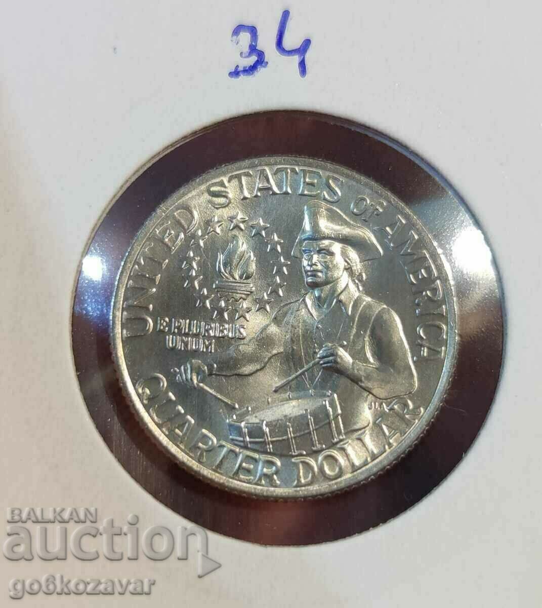 USA 25 cents 1977 Jubilee UNC