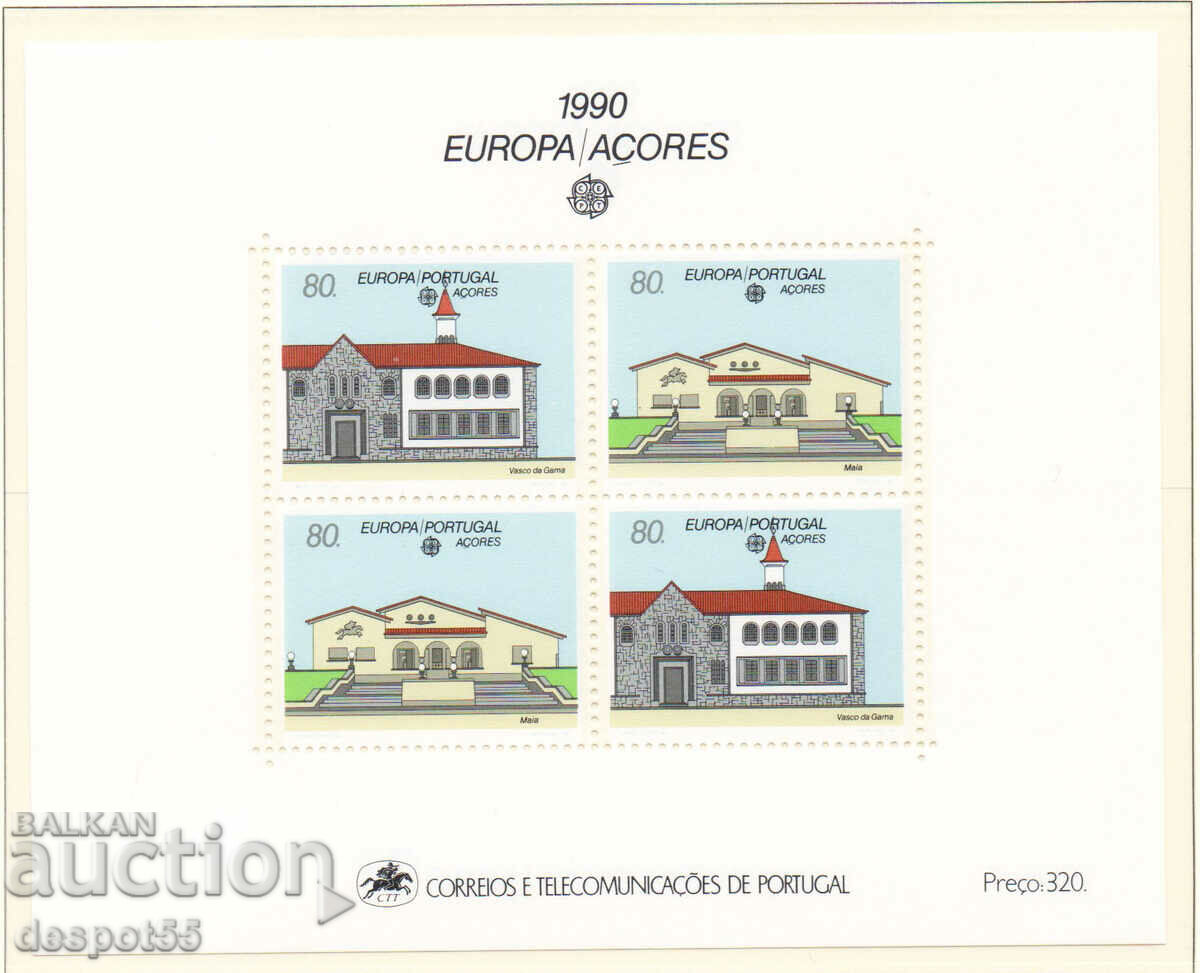 1990. Azore. Europa - Servicii poștale.