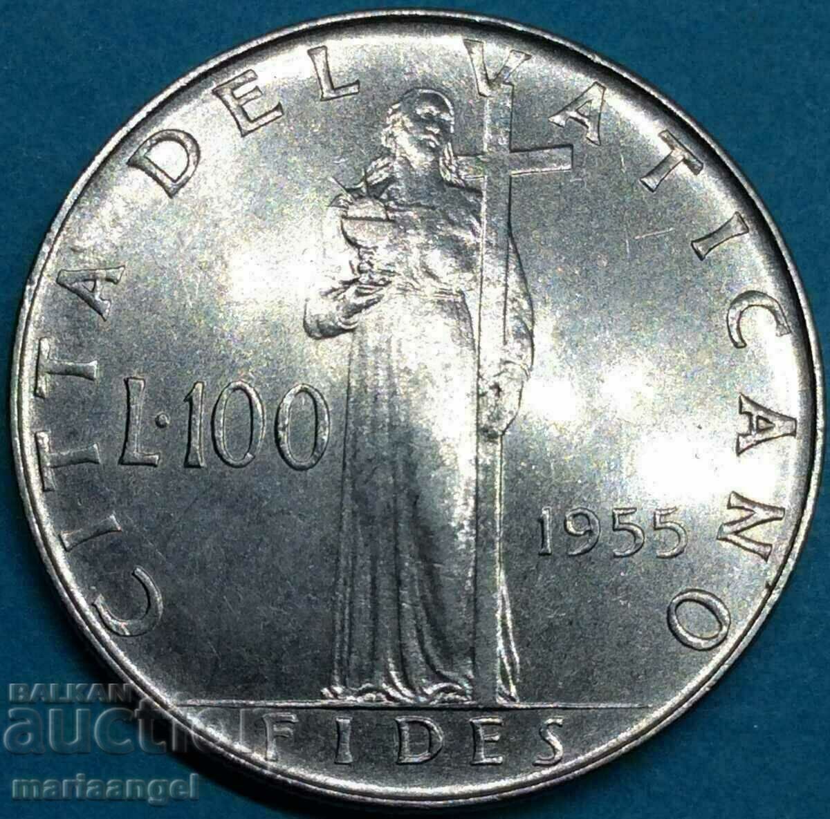 100 Lire 1955 Vatican 27mm