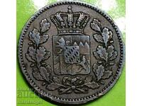 Bavaria 2 pfennig 1869 Germania cupru