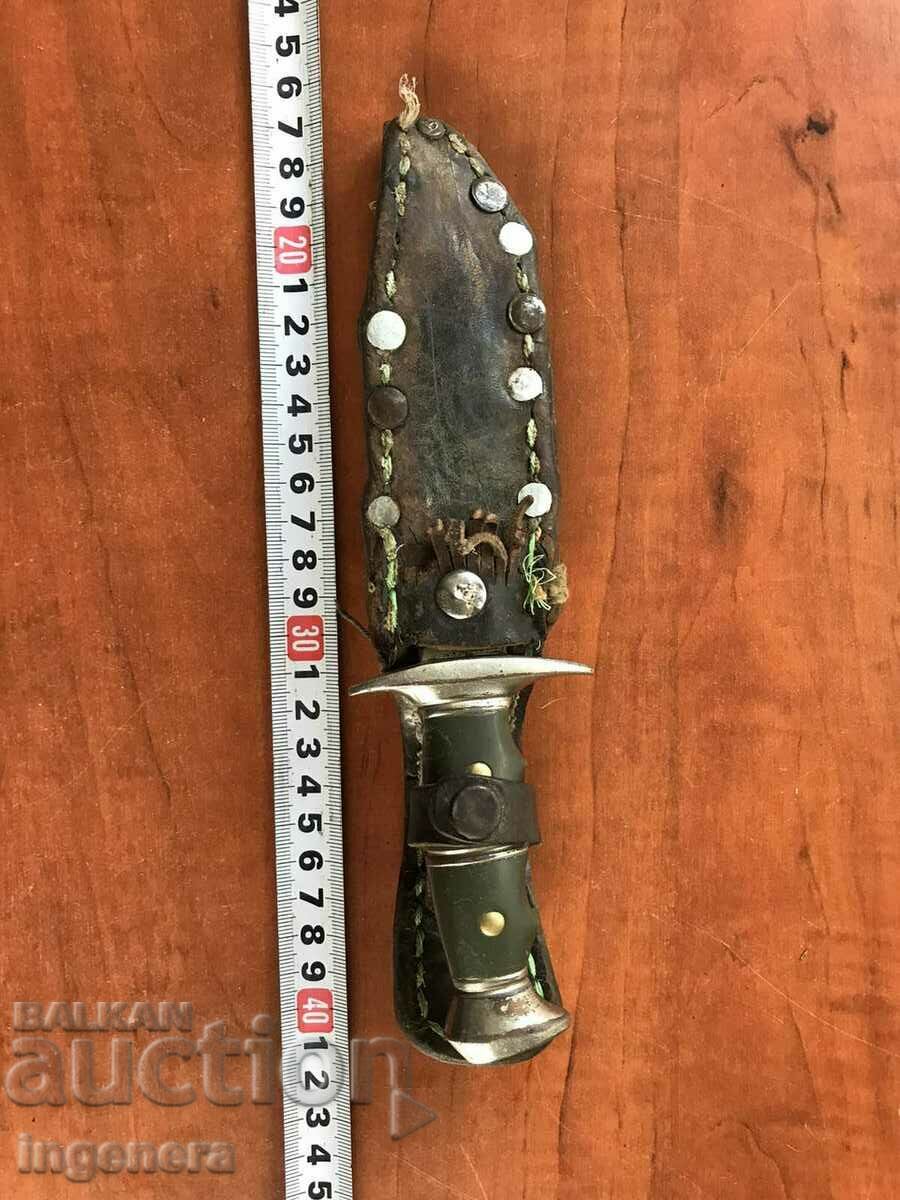 KNIFE BLADE WITH LEATHER HANDLE - 5 KNIFE BLADE WITH LEATHER HANDLE - 5