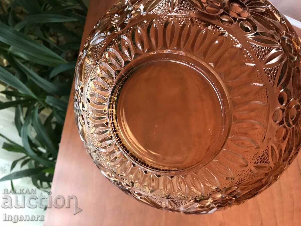 Delivery of FRUCTIERA SALATIERA THICK COLORED EMBOSSED GLASS BEAUTY Delivery of FRUCTIERA SALATIERA THICK COLORED EMBOSSED GLASS BEAUTY