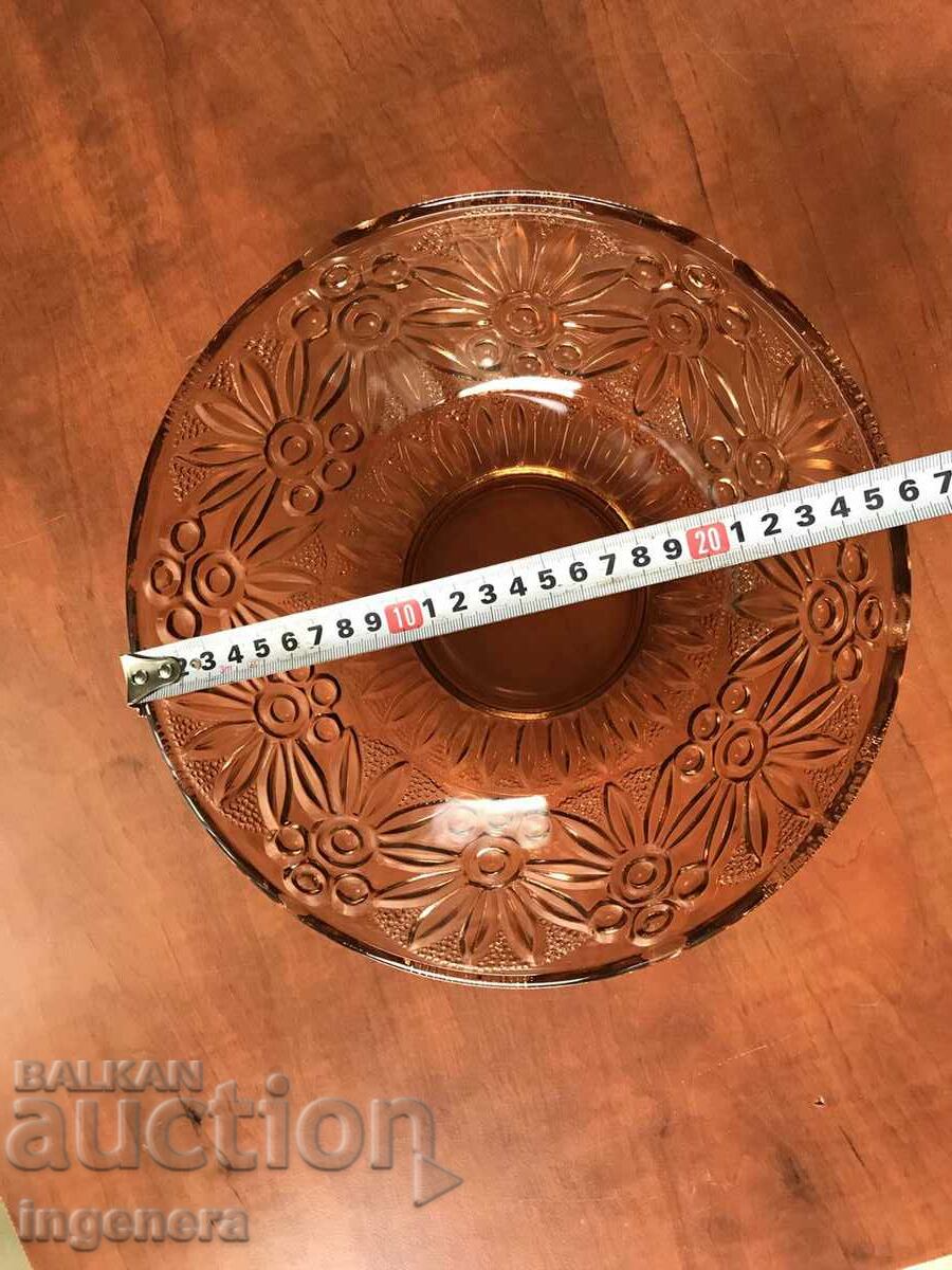 FRUCTIERA SALATIERA THICK COLORED EMBOSSED GLASS BEAUTY - 6 FRUCTIERA SALATIERA THICK COLORED EMBOSSED GLASS BEAUTY - 6