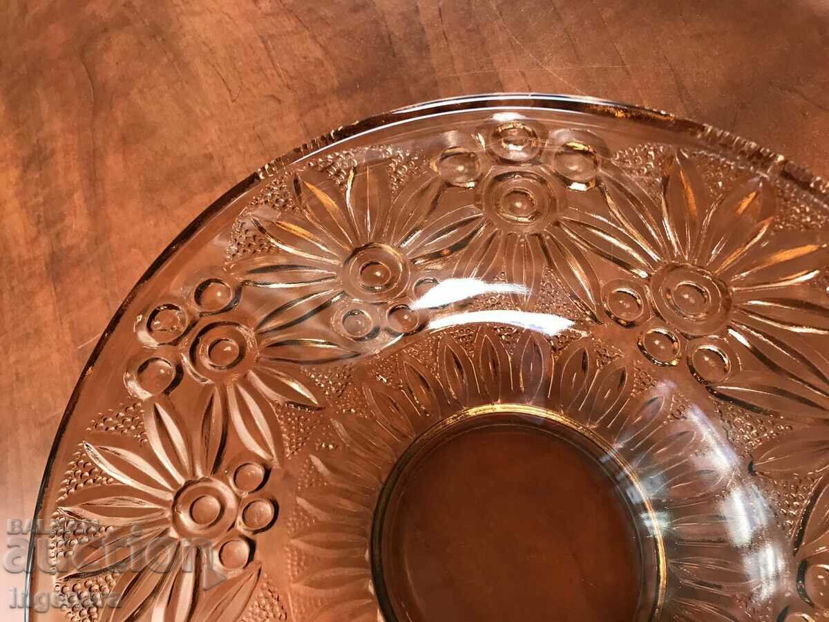 FRUCTIERA SALATIERA THICK COLORED EMBOSSED GLASS BEAUTY - 7 FRUCTIERA SALATIERA THICK COLORED EMBOSSED GLASS BEAUTY - 7