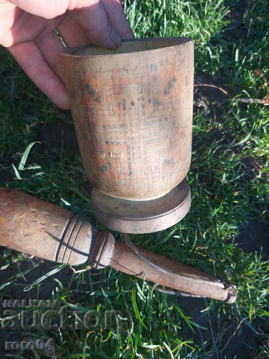 WOODEN MORTAR WITH HAMMER with price 27.00 BGN | € 13.80 WOODEN MORTAR WITH HAMMER with price 27.00 BGN | € 13.80