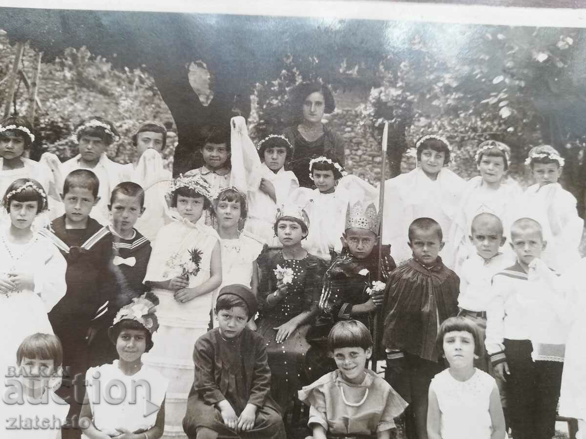 Auction  Old photo Kingdom of Bulgaria - Children, Asenovgrad