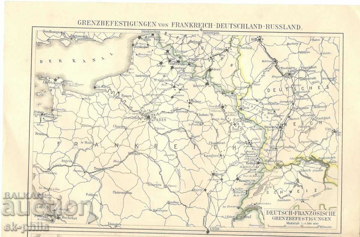 Old map of Germany /circa 1940/ - east and west