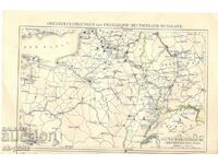 Стара карта на Германия /около 1940 г./ - изток и запад