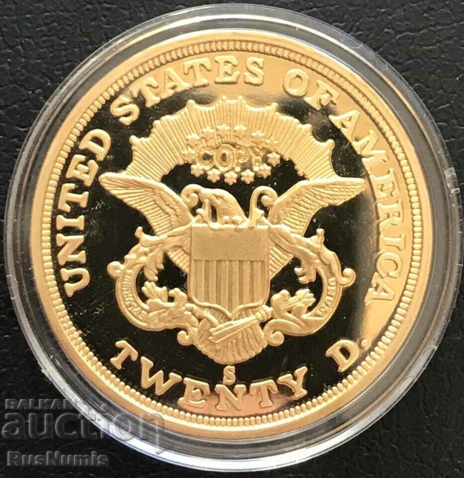 USA. Double Eagle Tribute Proof. with price 65.00 BGN | € 33.23 USA. Double Eagle Tribute Proof. with price 65.00 BGN | € 33.23