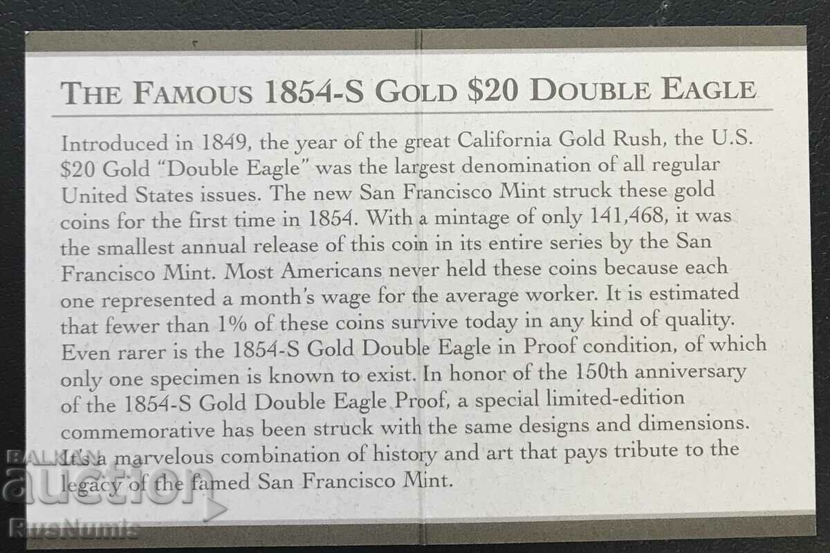 USA. Double Eagle Tribute Proof. - 5 USA. Double Eagle Tribute Proof. - 5