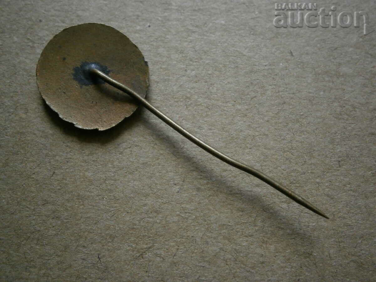 Antique sign badge bronze enamel OP Public Assistance - 7 Antique sign badge bronze enamel OP Public Assistance - 7