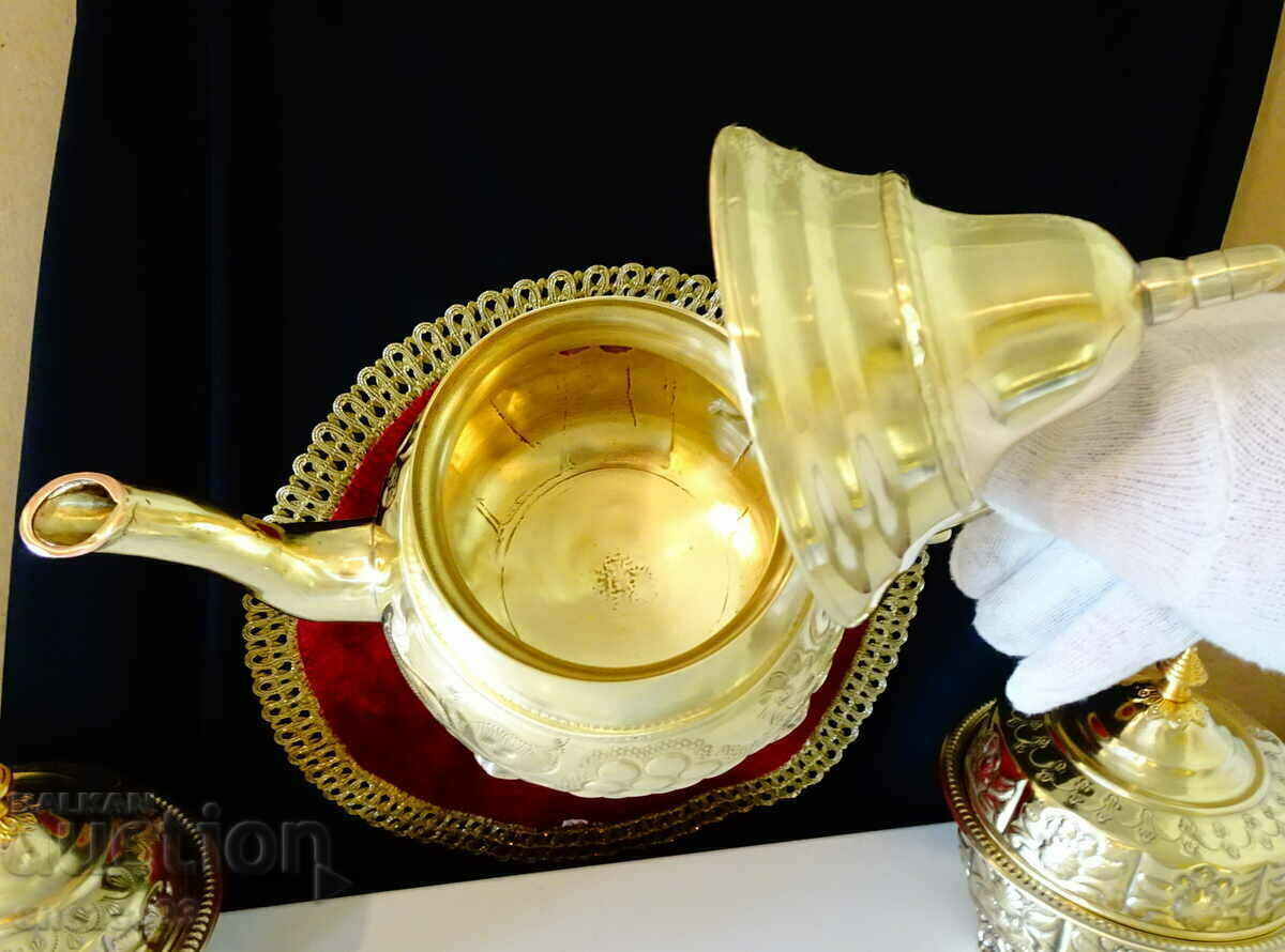 Moroccan bronze teapot, jug, marked - 6 Moroccan bronze teapot, jug, marked - 6