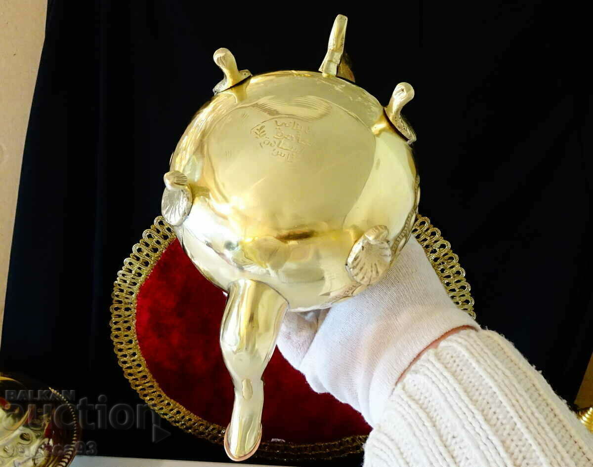 Moroccan bronze teapot, jug, marked - 7 Moroccan bronze teapot, jug, marked - 7