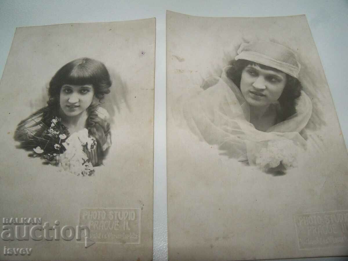 Two old postcards, portrait photography 1917 with price 22.00 BGN | € 11.25 Two old postcards, portrait photography 1917 with price 22.00 BGN | € 11.25