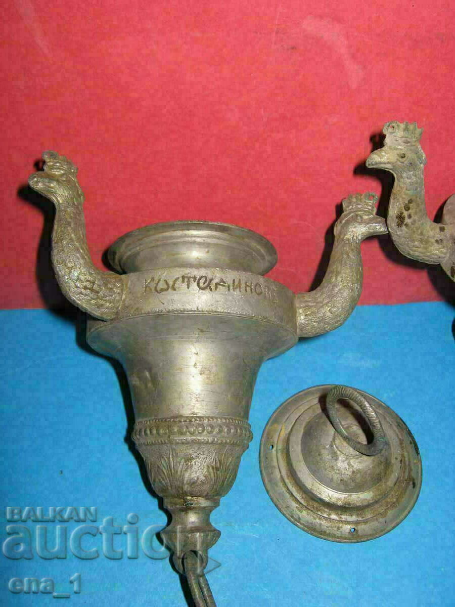 Lot de 2 lămpi renascentiste din bronz din 1866. - Pleven - 6