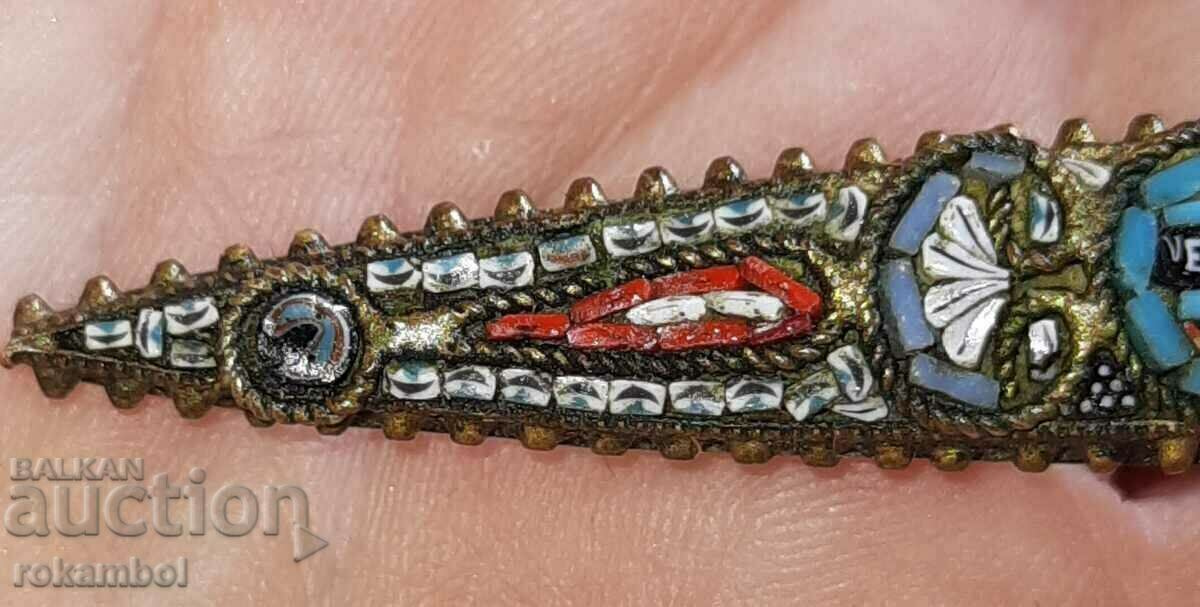 Vintage Venetian mosaic brooch - 5 Vintage Venetian mosaic brooch - 5