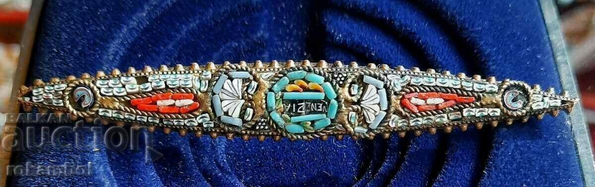Vintage Venetian mosaic brooch Vintage Venetian mosaic brooch