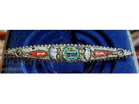 Broșă de mozaic venețian de epocă