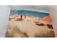 Пощенска картичка Приморско Плажът 1969