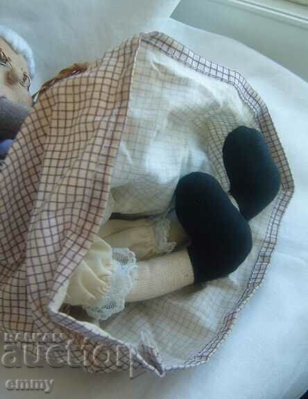 Auction Old doll - grandmother with knitting, Germany Auction Old doll - grandmother with knitting, Germany