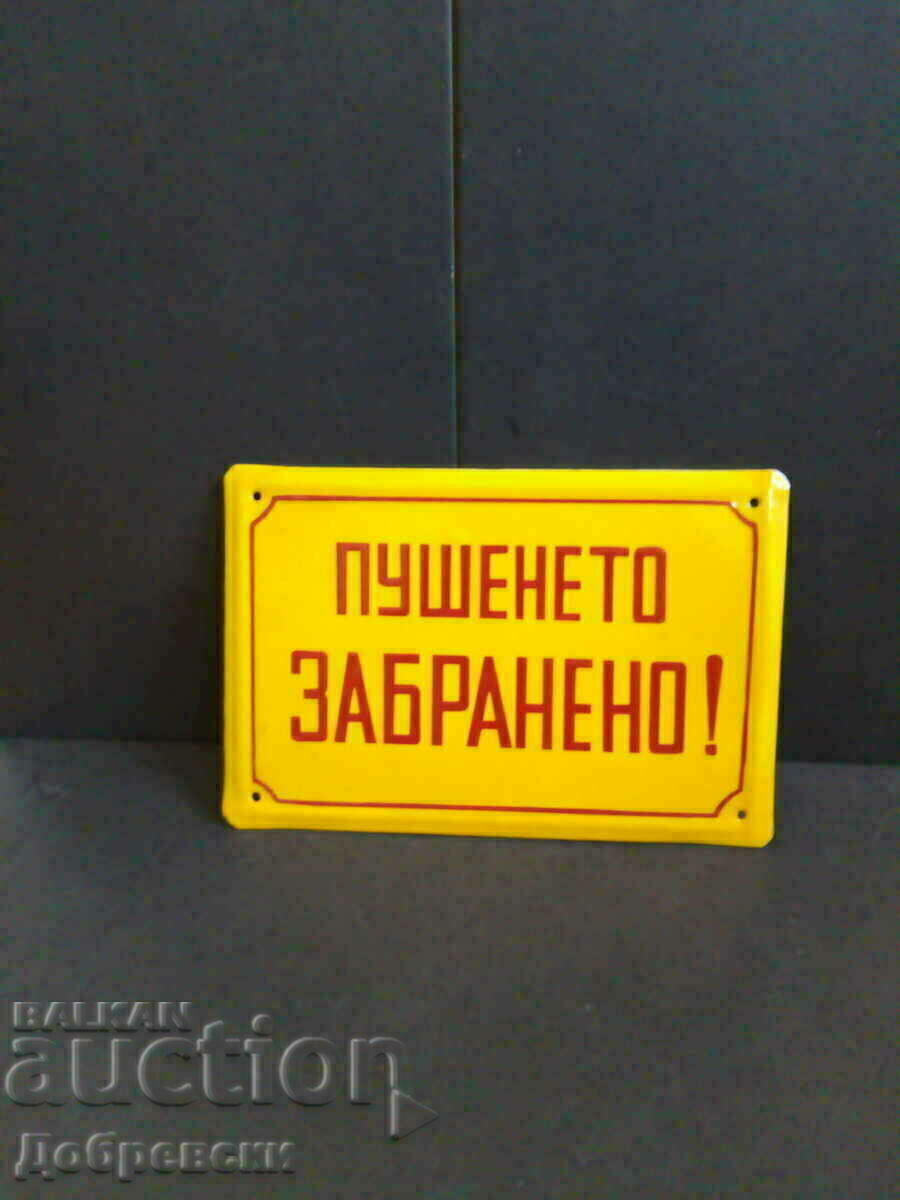 NO SMOKING enamel sign NO SMOKING enamel sign