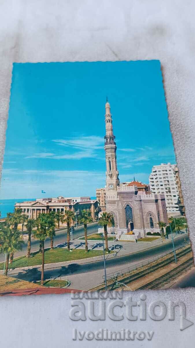 Carte poștală Moscheea Alexandria Kait Ibrahim 1968