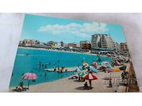 Postcard Alexandria Gtymenopoulo Beach 1968