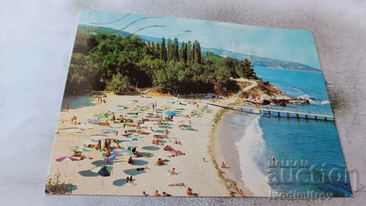 Пощенска картичка Дружба Плажът 1975