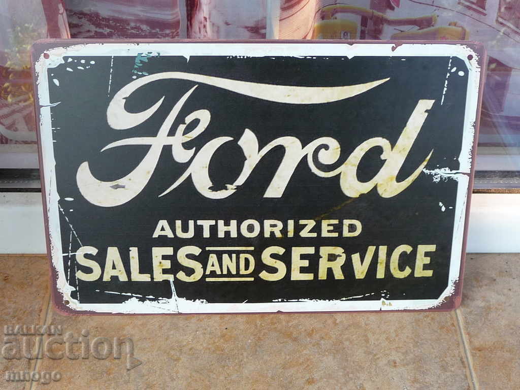 Ford Ford metal plate sales parts original feeder