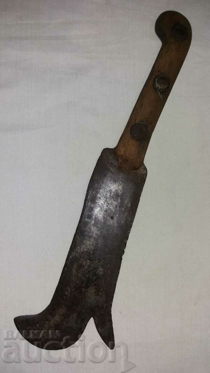 Παλιά λεπίδα μαχαιριού kosher με στάμπα