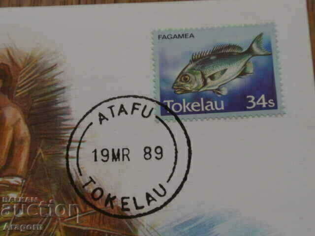 Delivery of rare Tokelau 1 tala 1980 coin and stamp envelope