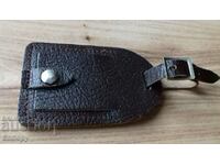 Leather case for suitcase tag