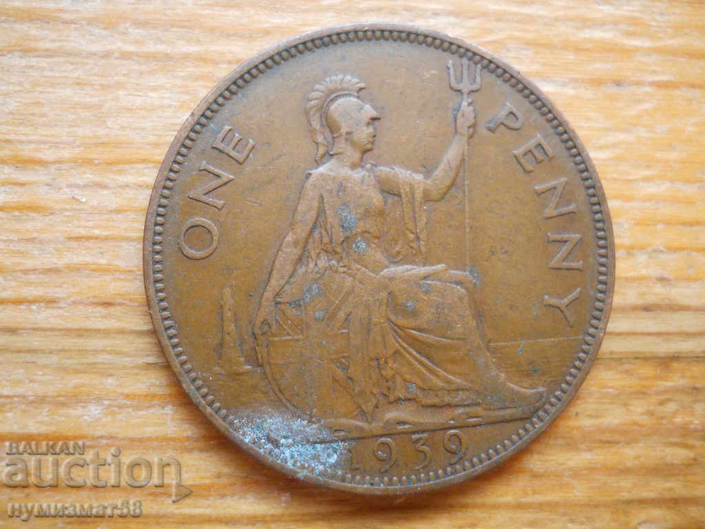1 penny 1939 - Marea Britanie (regele George al VI-lea)