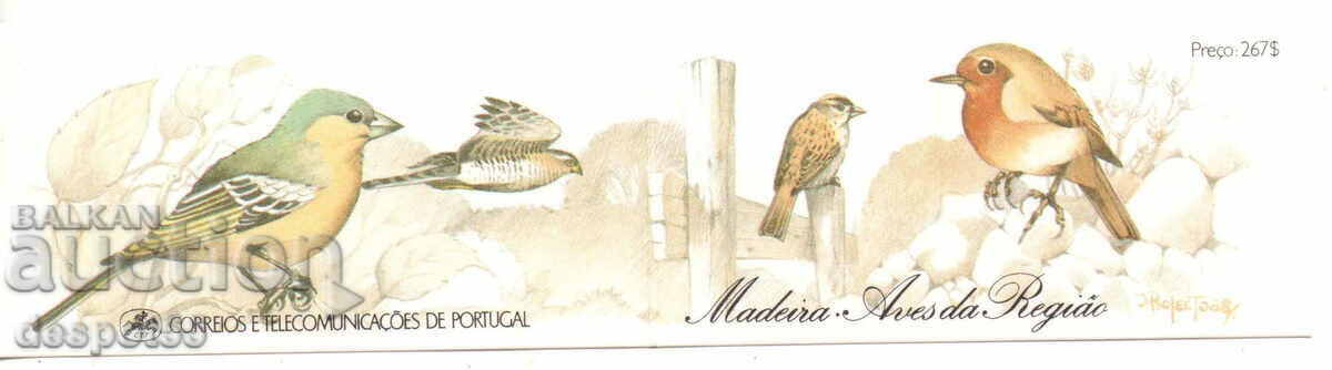 1988. Madeira. Rare birds. Carnet. with price 6.50 BGN | € 3.32 1988. Madeira. Rare birds. Carnet. with price 6.50 BGN | € 3.32