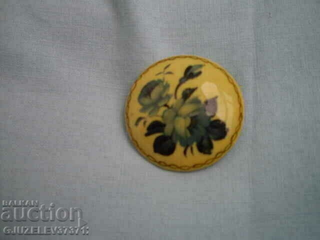 Russian Hand Painted Sokolova Brooch - 5 Russian Hand Painted Sokolova Brooch - 5