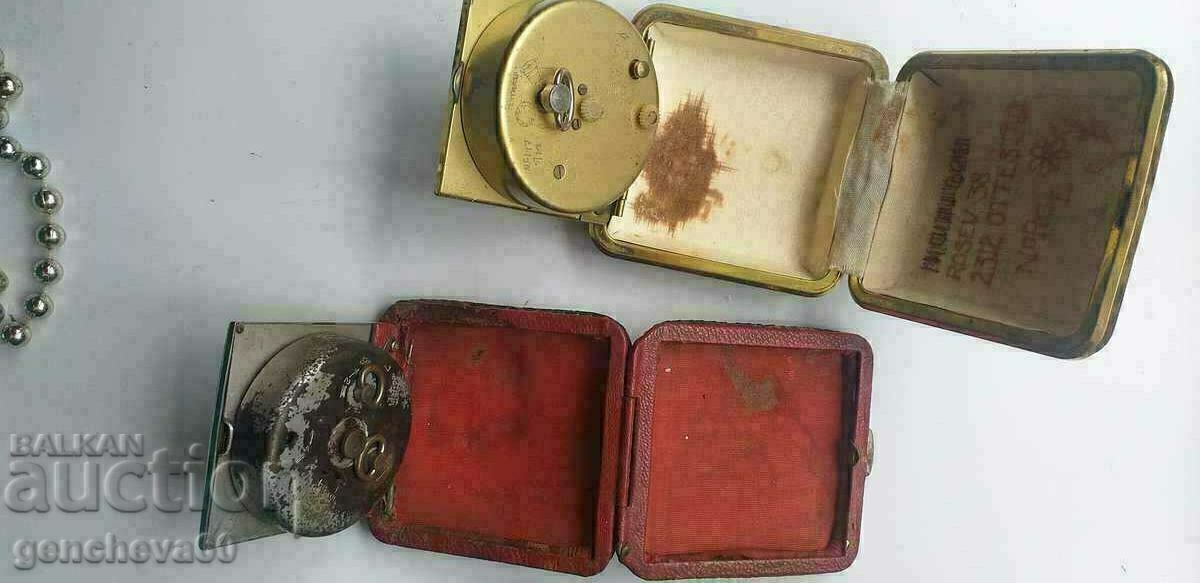 Auction  Vintage DELUXE 2Jewels Travel Desk Clock