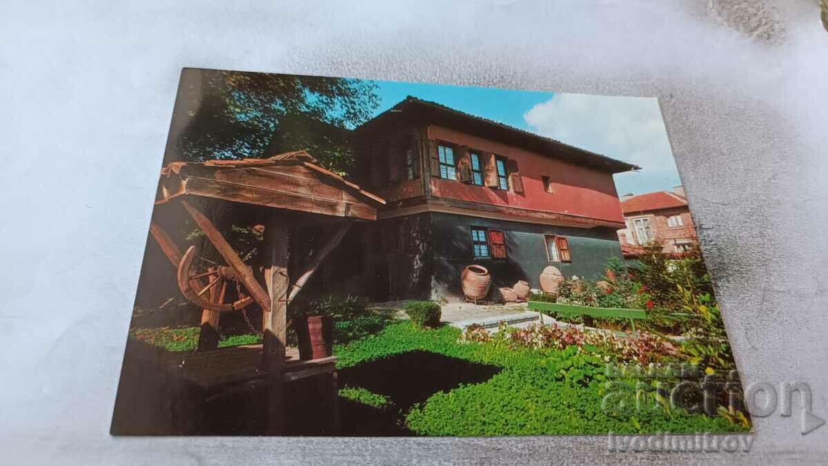 Postcard Panagyurishte Dudekova house 1973