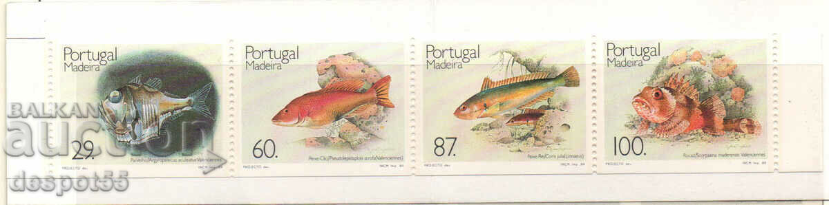 1989. Madeira. Fish. Carnet.