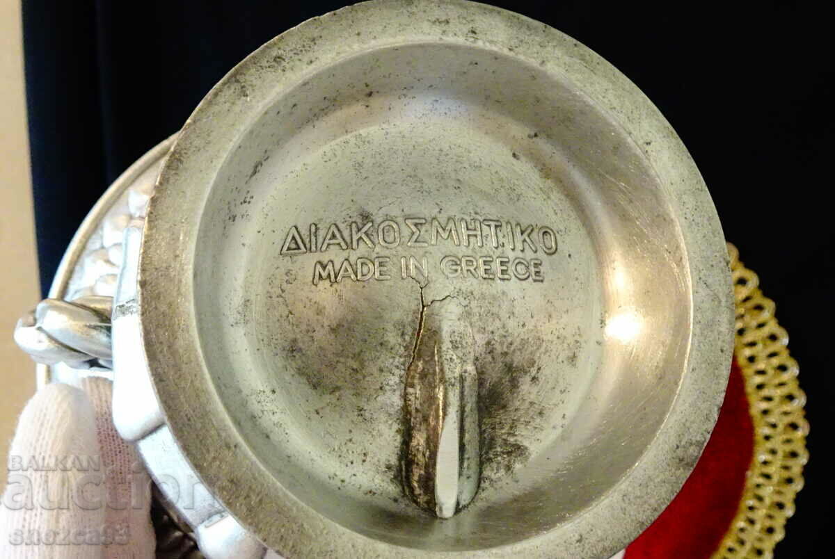 Antique zinc vessel, pot, pot, relief. - 5 Antique zinc vessel, pot, pot, relief. - 5