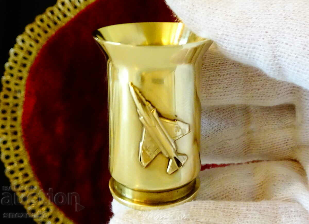 F-4 Phantom fighter bronze mug. F-4 Phantom fighter bronze mug.