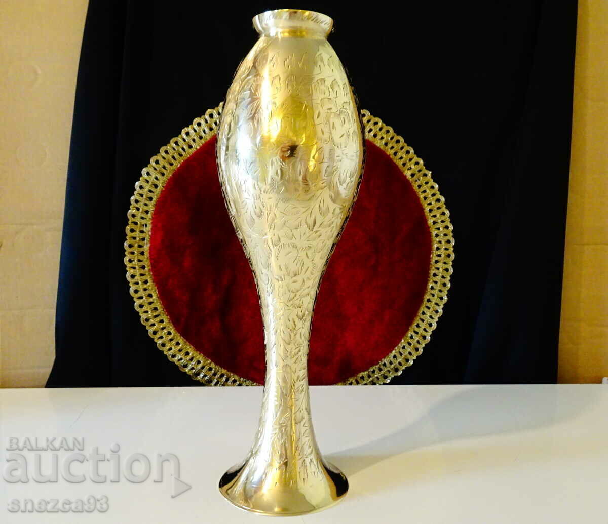 Bronze vase British India 28 cm., marked. - 7 Bronze vase British India 28 cm., marked. - 7