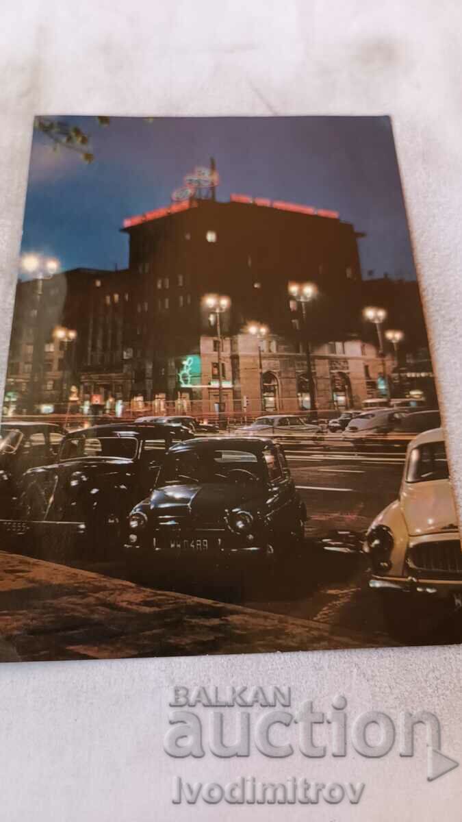 Postcard Warszawa MDM Noca