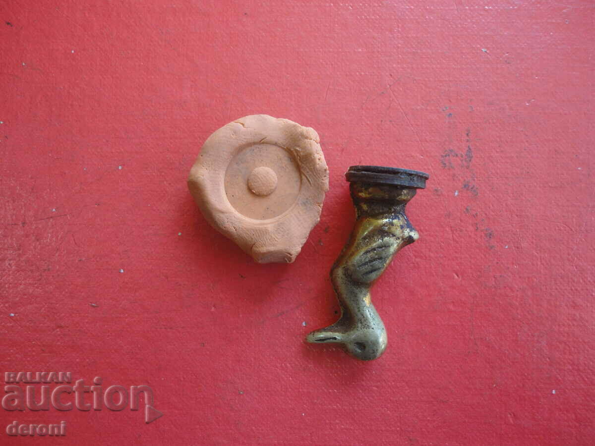 Antique bronze seal duck figurine 3 - 5