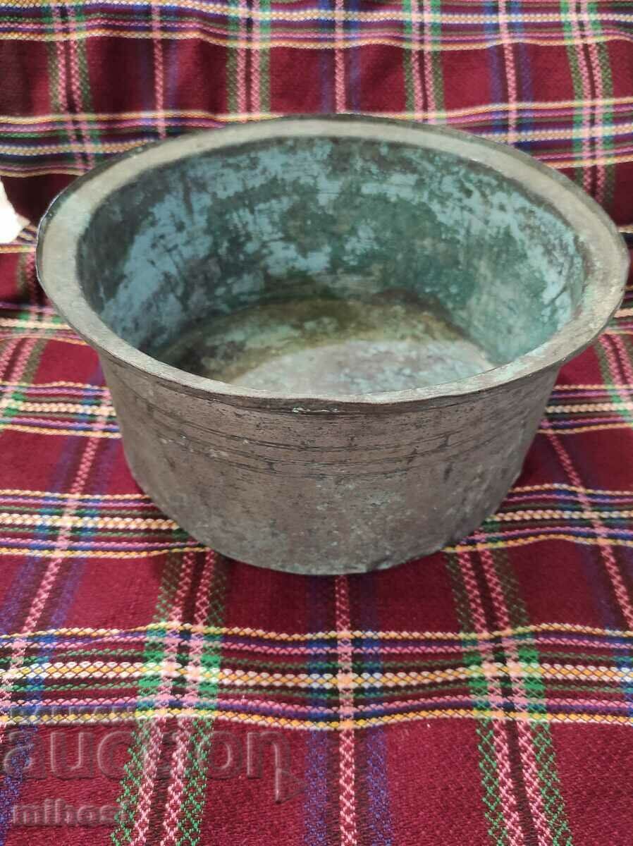 Old copper cooking vessel
