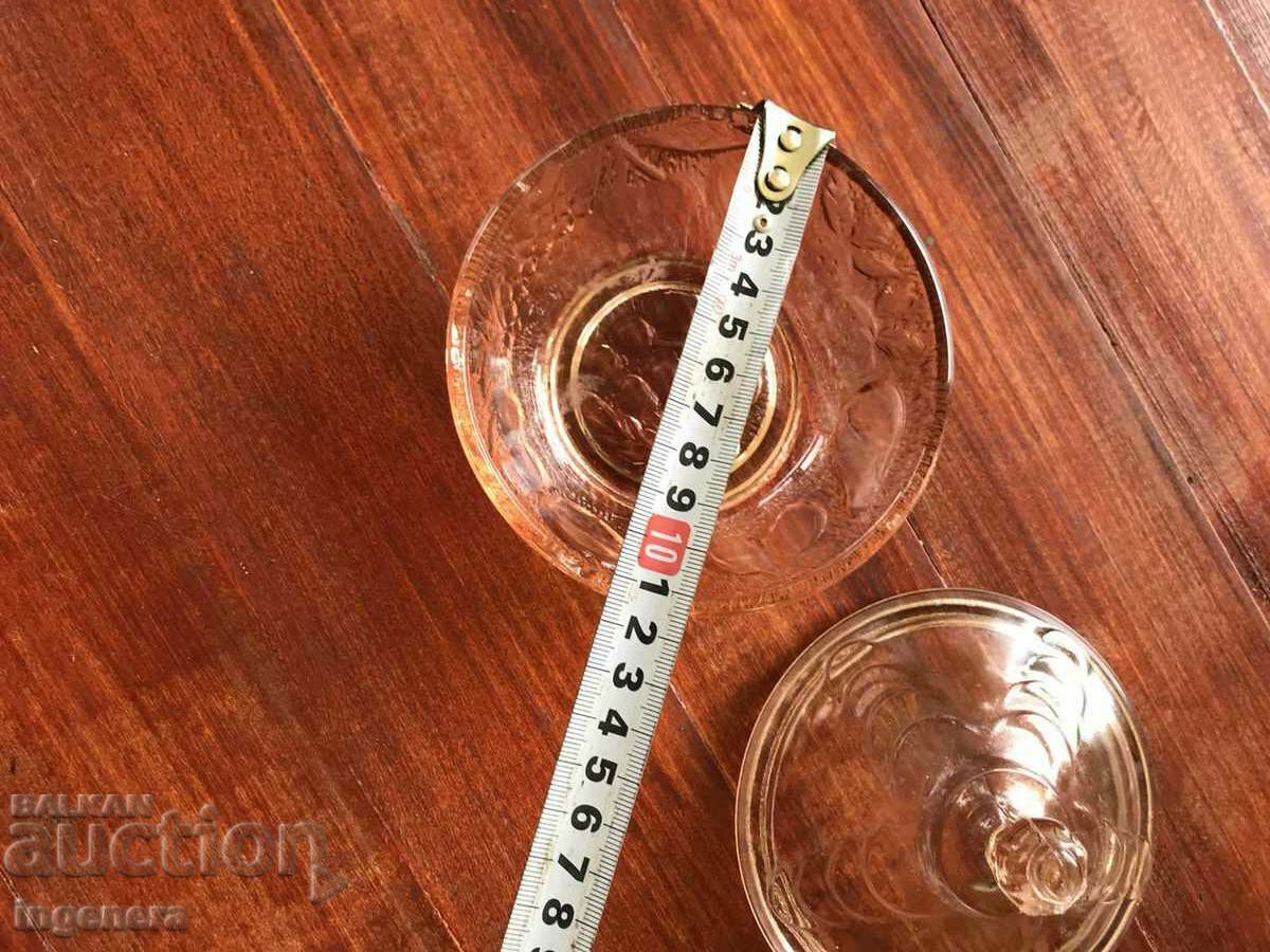 SUGAR BOWL GLASS RELIEF COLORED FROM SOCA - 5 SUGAR BOWL GLASS RELIEF COLORED FROM SOCA - 5