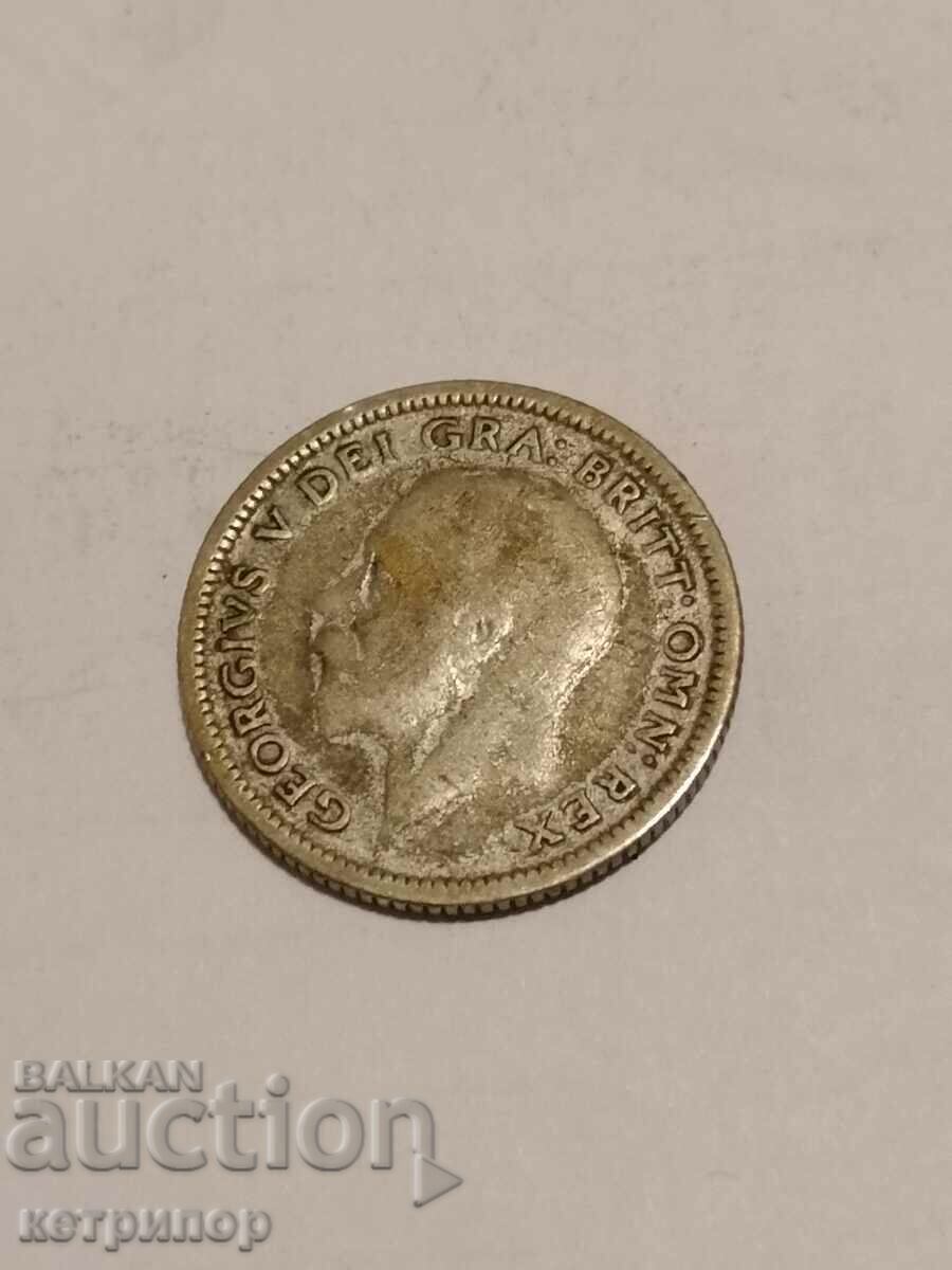 6 pence 1927 Great Britain silver with price € 10.00 | 19.56 BGN