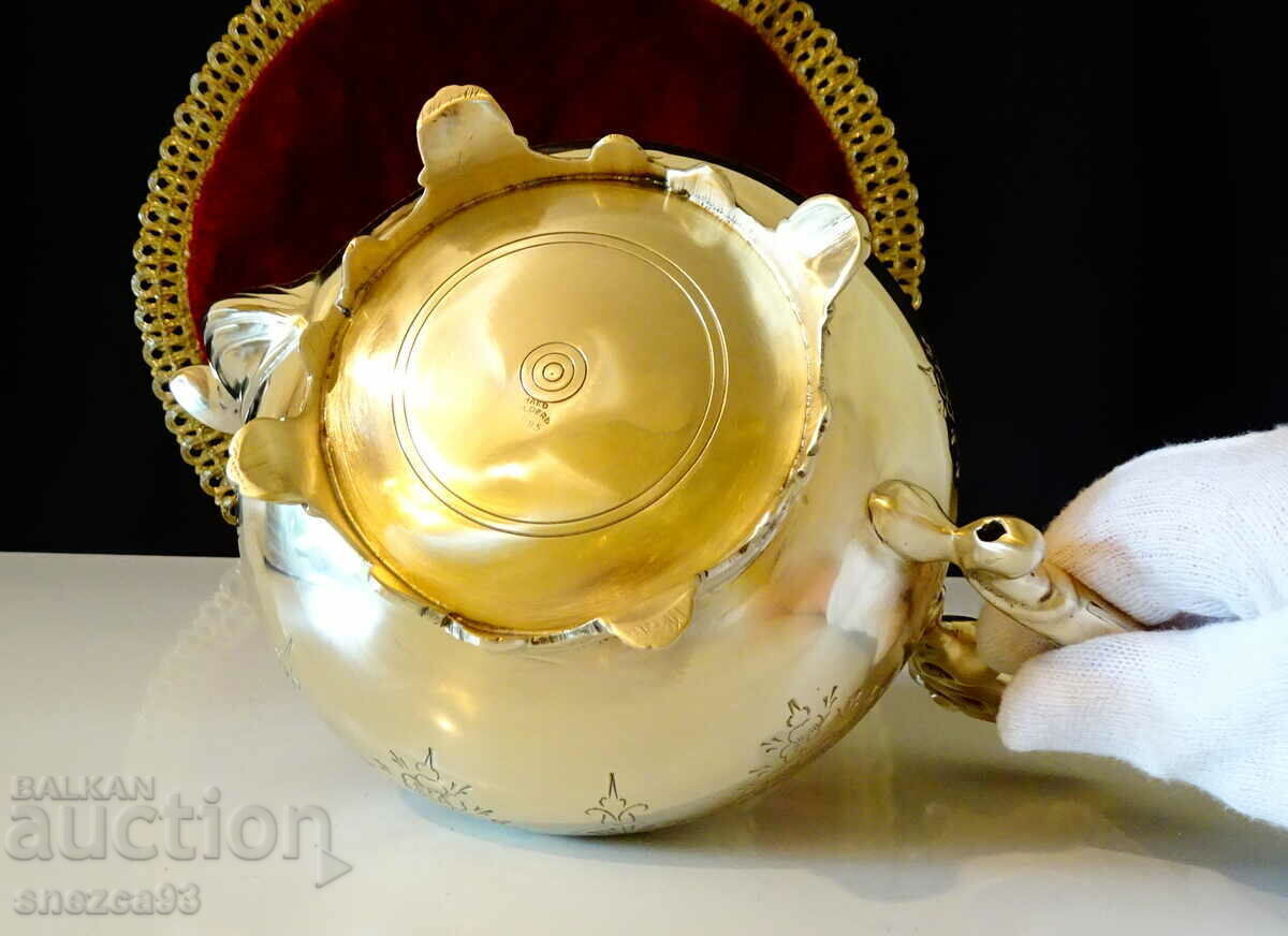 Delivery of English Bronze Teapot, Jug, Rococo Delivery of English Bronze Teapot, Jug, Rococo